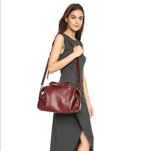 Madewell Glasgow Satchel in Dark Cabernet